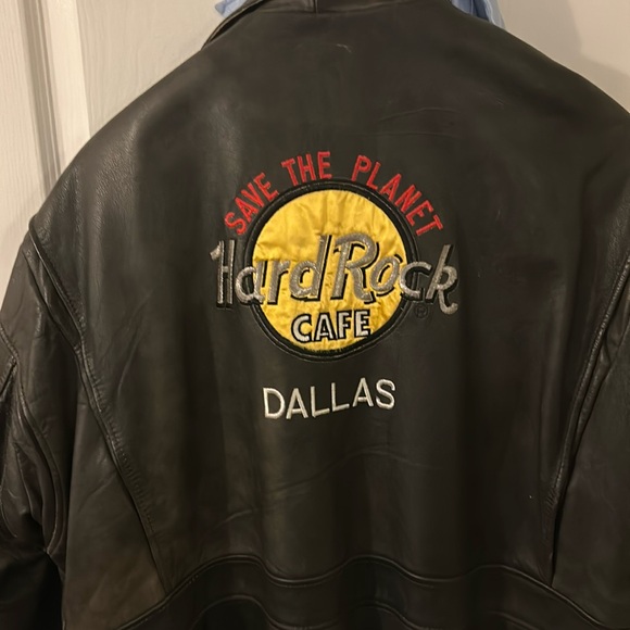 Leather jacket Hard Rock Cafe Dallas - Picture 1 of 3